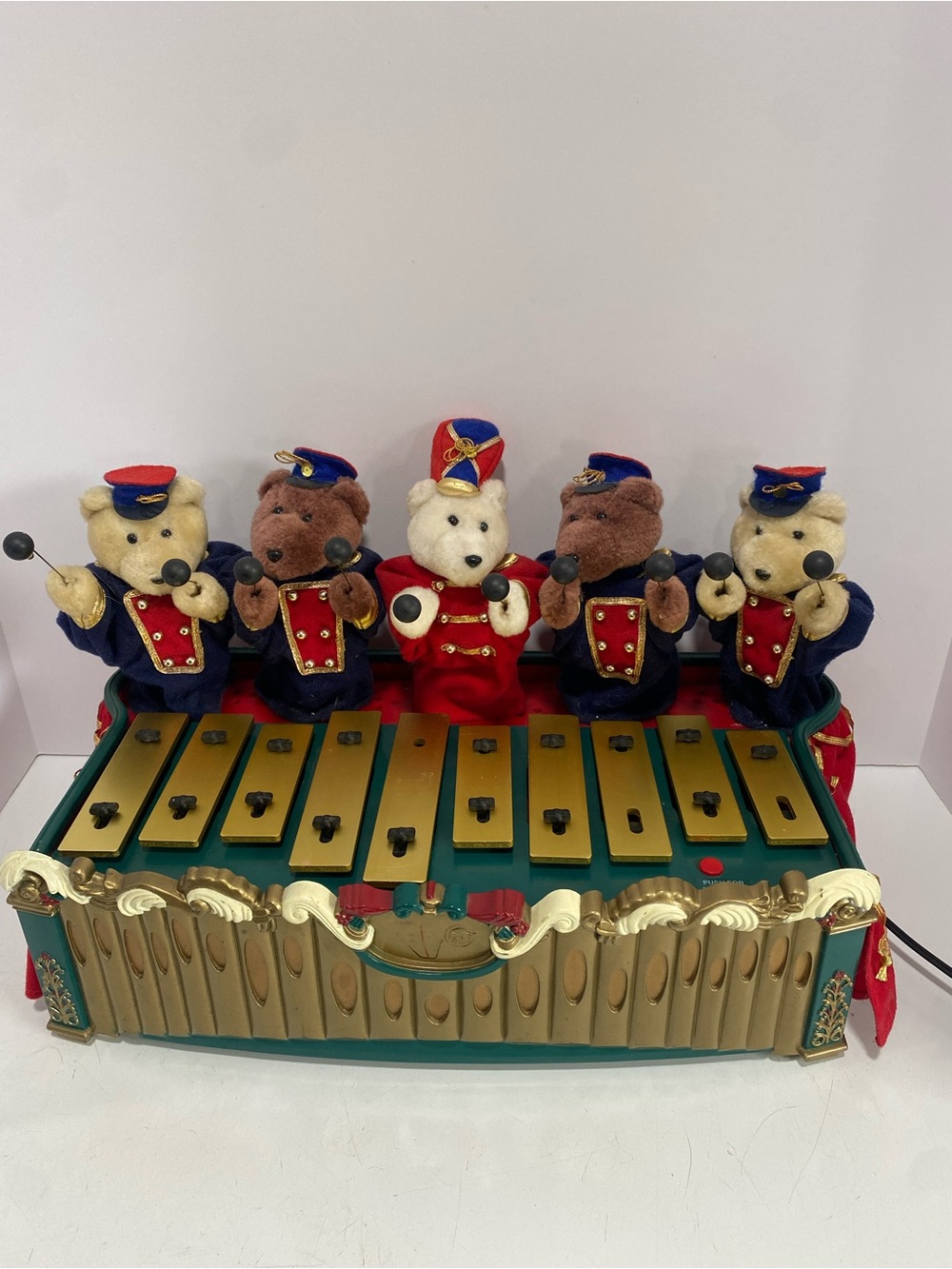 Mr. Christmas Bandstand Bears Musical Xylophone Animated READ